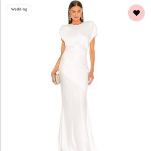 NWT White silk Short Sleeve Gown